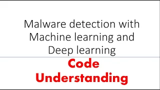 Malware detection by machine learning and deep learning Data science project Final year project