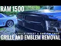 Ram 1500 Emblem and Grille Insert SWAP Install How to Remove Grille