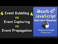 JavaScript Event Bubbling Event Capturing Event Propagation in Telugu