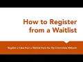 How to Register from a Waitlist - Chemeketa Community College