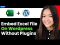 How to Embed Excel File on Wordpress Without Plugins 2026 Step By Step