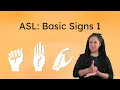 Lagu ASL: Basic Signs 1 - Everyday Vocabulary in ASL