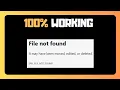 Easy Fix For ERR FILE NOT FOUND in Windows 11 PC Or Laptop