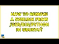 How to remove a symlink from python in Ubuntu