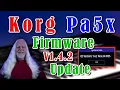 Korg Pa5x Firmware Update 1. 4 .2 Video
