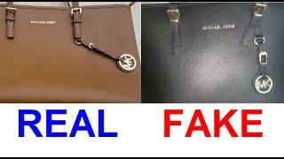 Real vs Fake Michael Kors bags How to spot counterfeit Michael Kors east west and rock chick