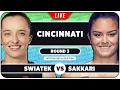 SWIATEK vs SAKKARI WTA Cincinnati 2026 LIVE Tennis Watchalong