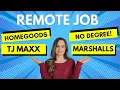 TJX Hiring PART-TIME TJ Maxx Marshalls Homegoods Work From Home Job 2023 No Degree Needed USA