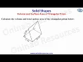 Volume and Surface Area of Triangular Prism
