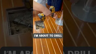NEVER Drill Here on a Boat #liveaboardsailing #sailingcouple #sailinglife #budgetsailing #liveaboard