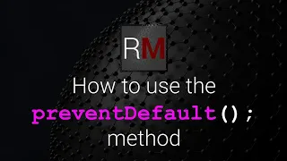 Applying the preventDefault method to prevent a form submission