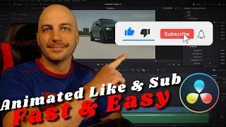FREE Animated Like And Subscribe Buttons In Seconds Davinci Resolve 