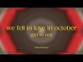 Download Lagu girl in red - we fell in love in october | MWS Sing