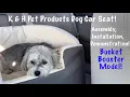 K and H Pet Products Bucket Booster Dog Car Seat Assembly Installation Demonstration