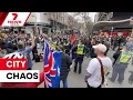 Download Lagu City chaos as feuding protest groups clash | 7NEWS