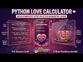 Python Love Calculator Tutorial Easy Python Projects for Beginners