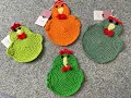 Tutorial on how to crochet an amigurumi chicken potholder