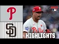 Philadelphia Phillies vs San Diego Padres Full Game Highlights ESPN MLB