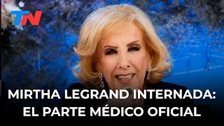 La salud de Mirtha Legrand: se conoció el primer parte médico oficial
