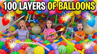 Escaping 100 Layers of Balloons!!