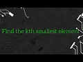 Find the Kth Smallest element using partition algo