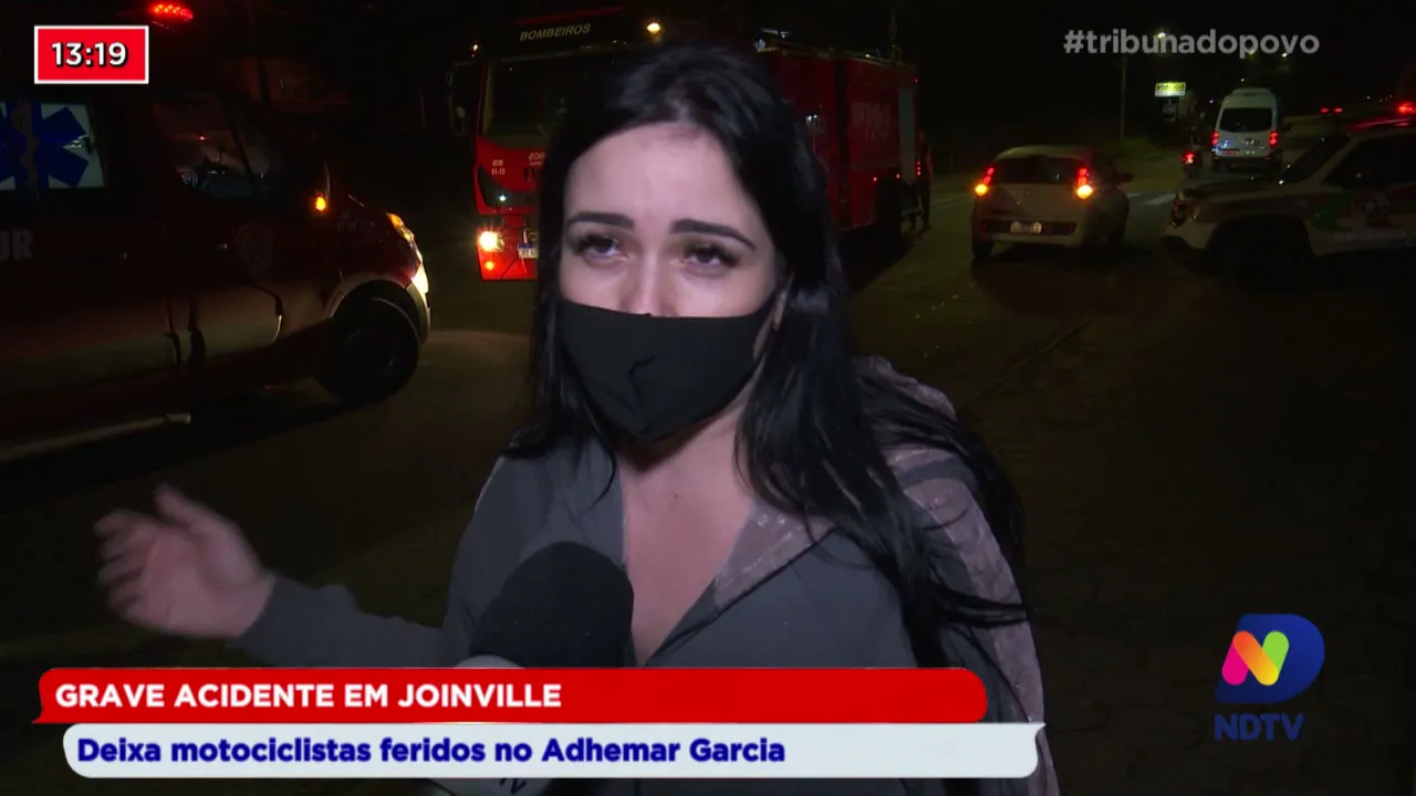 Grave acidente em Joinville deixa motociclistas feridos no Adhemar Garcia