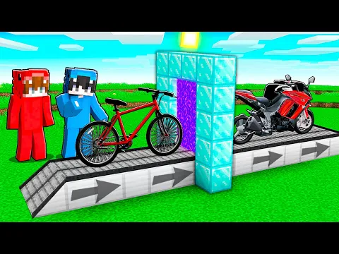 Video Thumbnail: Usé un PORTAL para MEJORAR mi MOTO en Minecraft!