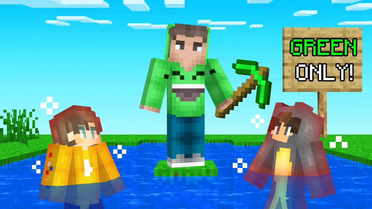 You MUST TOUCH GREEN To Survive! (Minecraft)