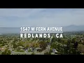 1547 W Fern Av Redlands California for sale by Carlos Gutierrez G2 Realty Group Remax Redlands