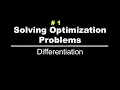 Differentiation Solving Optimization Problems Lec 1