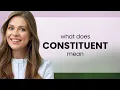 Constituent what is CONSTITUENT meaning