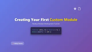 Node js Custom Modules for Beginners Create Export Functions