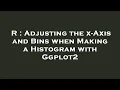R Adjusting the x-Axis and Bins when Making a Histogram with Ggplot2