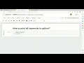 How to print all keywords in python
