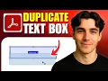 How to Create a Duplicate Text Box in a Fillable PDF Form in Adobe Acrobat Pro DC Tutorial 2026