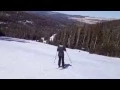 Tricia on the slopes at Sunrise