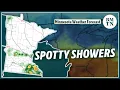 Spotty showers stick around with several more disturbances on the way