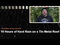 ► Hard Pouring Rain on a Tin Roof Metal Roof ~Heavy Rain Sounds for Sleeping 10 hours Lluvia