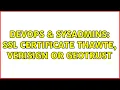 DevOps SysAdmins SSL certificate thawte verisign or geotrust 2 Solutions