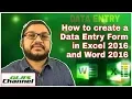 Data Entry Form in Excel and Word Gijis Channel