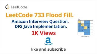 LeetCode 733 Flood Fill Amazon Interview Question DFS Java Implementation