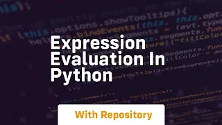 Expression evaluation in python