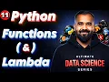 Functions and Lambda in Python Explained in Hindi Ultimate Data Science Series