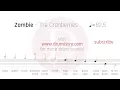 Download Lagu The Cranberries - Zombie Drum Score