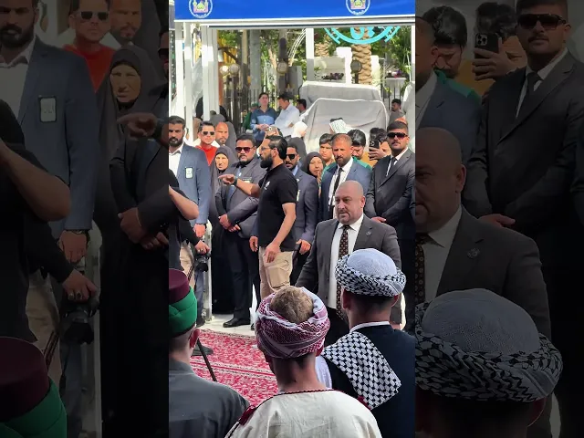 ⁣يحدث الآن.. انطلاق مسيرة نحو 5000 طالب من المشاركين في الحفل المركزيّ الخامس حاملين الأعلام العراقية