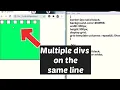 Multiple divs on the same line in HTML CSS Align 2 DIV tags in same line in HTML Bootstrap div