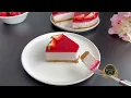 RECETTE FACILE DU CHEESECAKE A LA FRAISE SANS CUISSON !!! LEGER et ONCTUEUX !