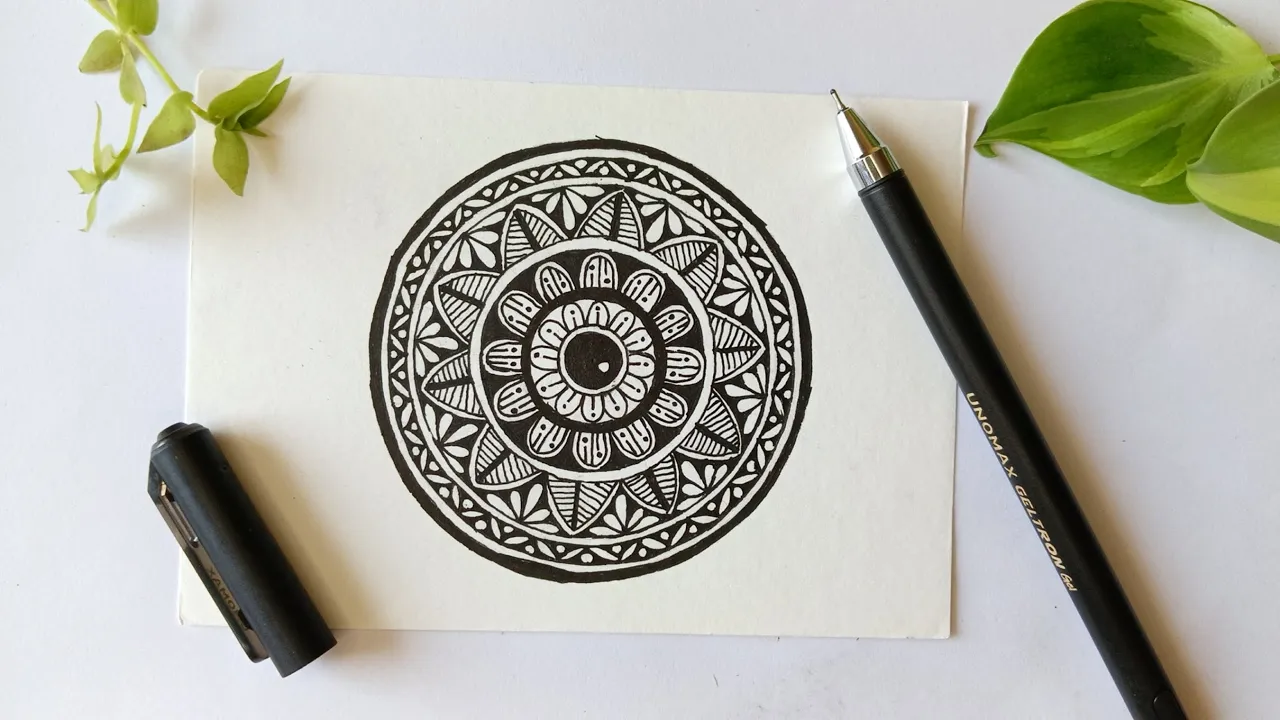 How to draw Mandala art | Step by step simple mandala art for beginners | easy art @floralartworld