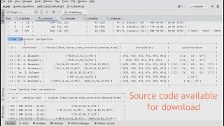 Class Scheduling Genetic Algorithm Python - Prototype Proj 08 public version