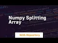 numpy splitting array